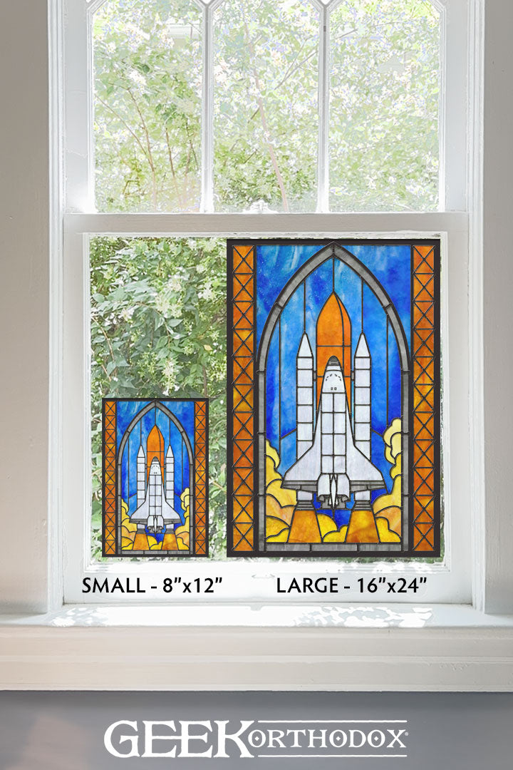 Space Shuttle | NASA Inspired Astronomy Stained Glass Window Cling