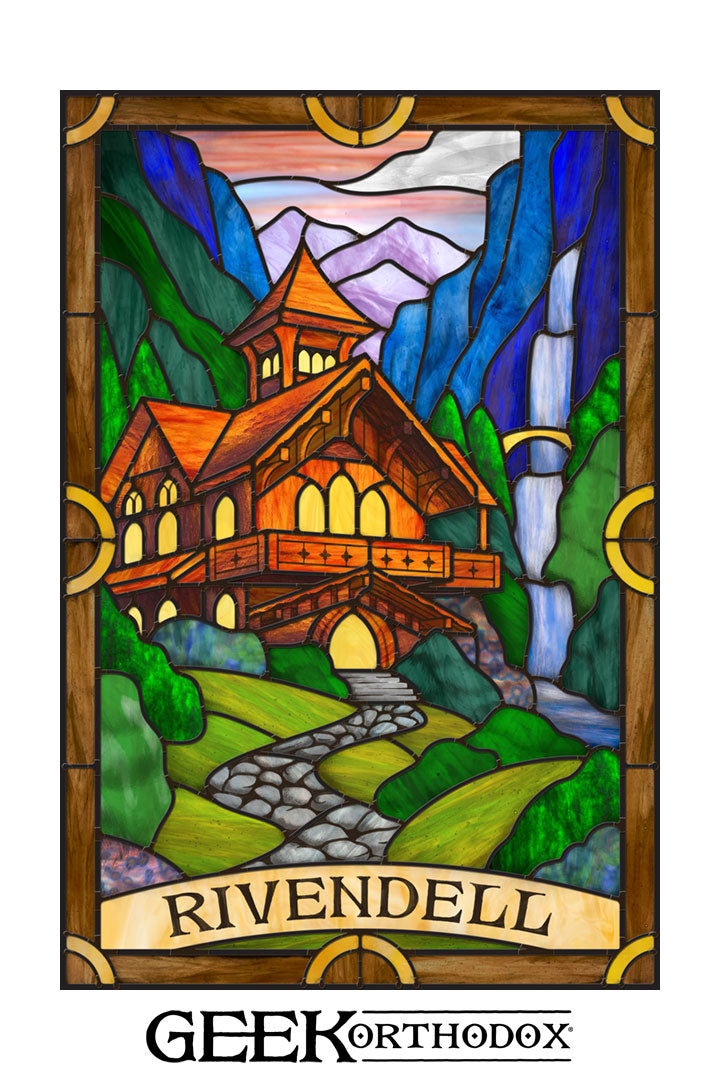 Middle-earth | Rivendell Last Homely House Stained Glass Window Cling