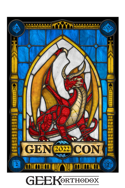 Gen Con 2022 - Stained Glass window cling