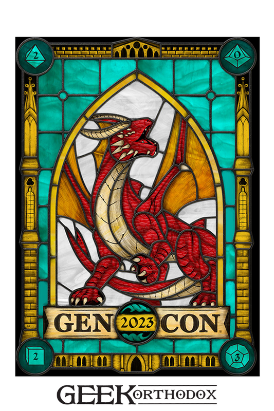 Gen Con 2023 - Stained Glass window cling