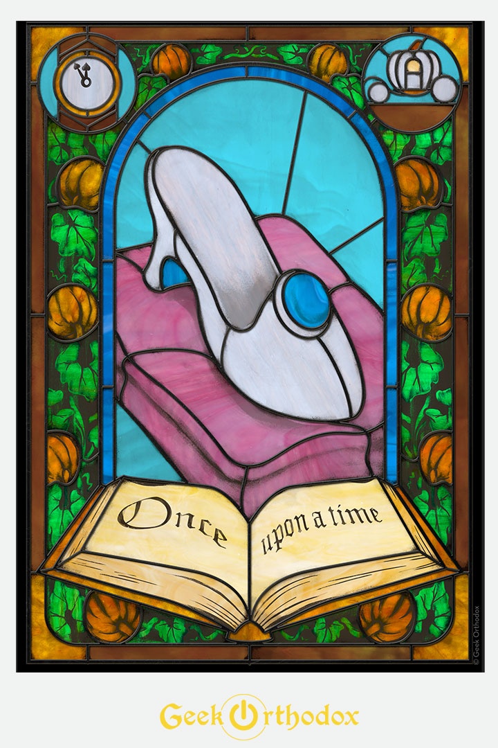 Fairy Tales: Cinderella - Stained Glass window cling