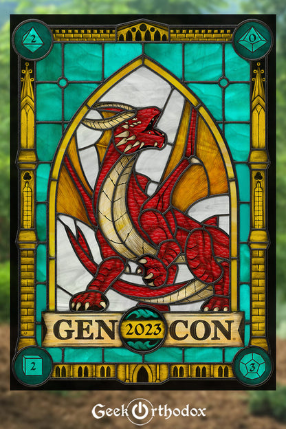 Gen Con 2023 - Stained Glass window cling