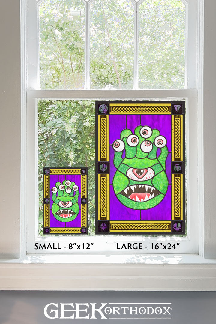 Eye Monster | RPG Inspired Stained Glass Window Cling