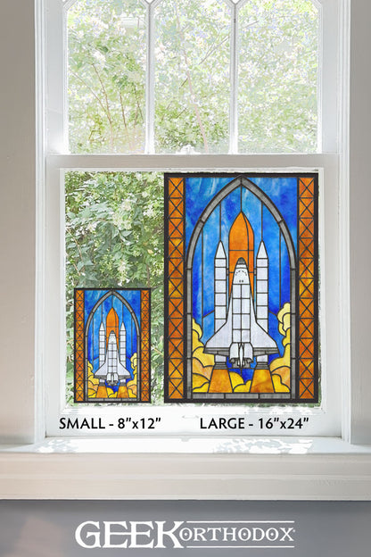 Space Shuttle | NASA Inspired Astronomy Stained Glass Window Cling