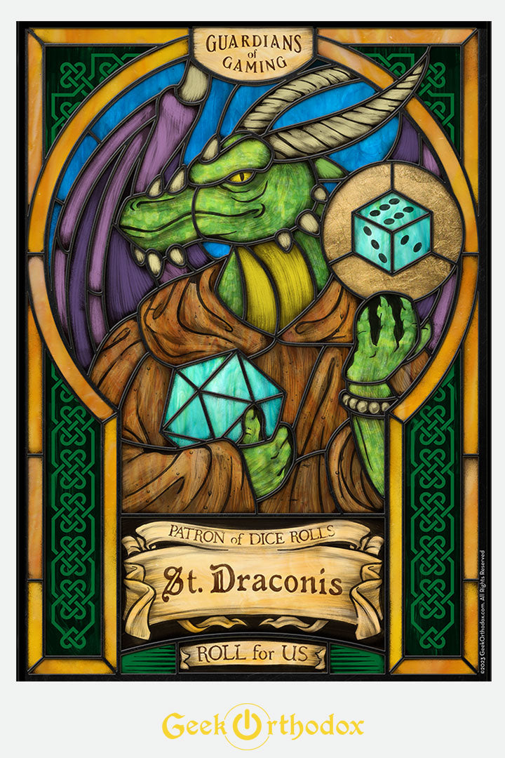 St. Draconis - Stained Glass window cling