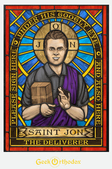 St. Jon - Stained Glass window cling