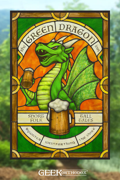 Middle-earth - Green Dragon Applied Window Art