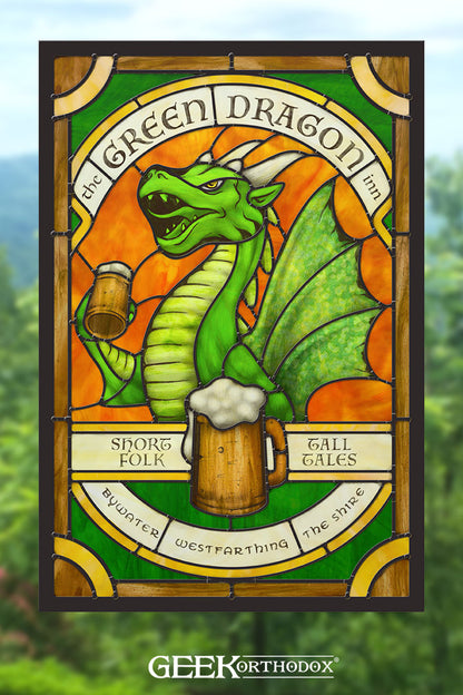 Middle-earth - Green Dragon Applied Window Art