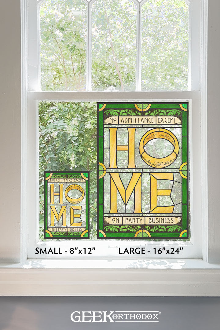 Middle-earth - Home Ring Applied Window Art