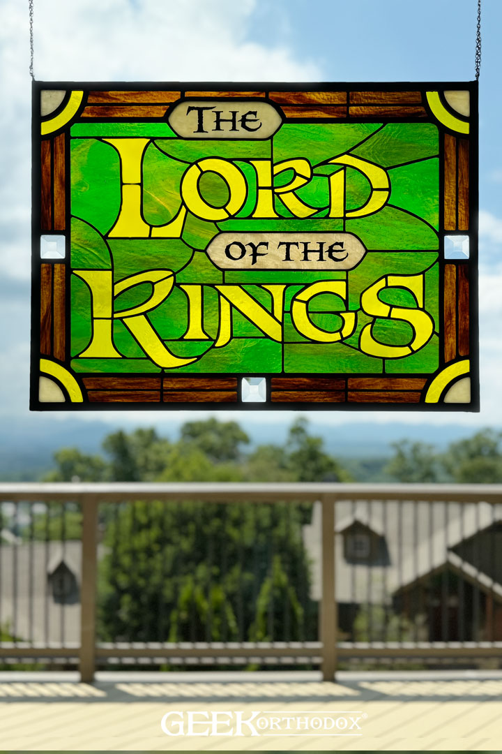 Middle-earth - Lord of the RIngs Logo original glass panel