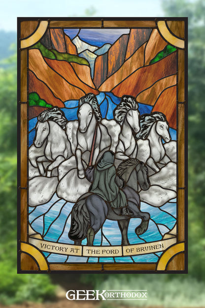 Middle-earth | At the Fords of Bruinen Stained Glass Window Cling