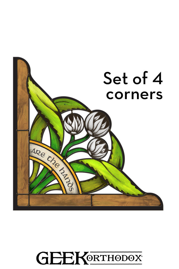 Middle-earth | Kingsfoil Corner Set Stained Glass Window Cling
