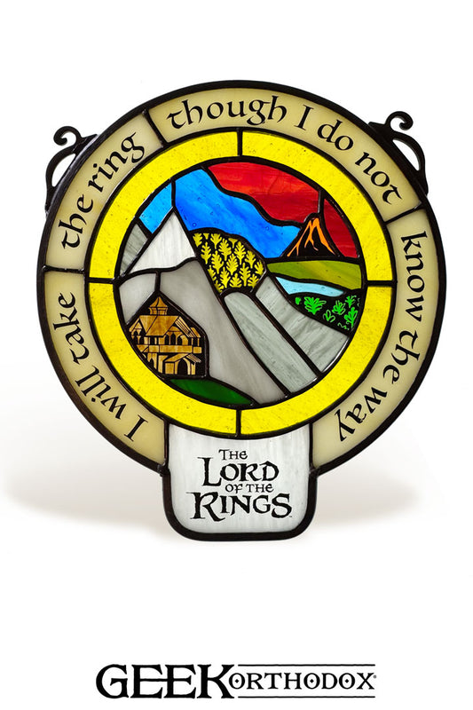 Middle-earth | I Will Take the Ring Stained Glass Suncatcher