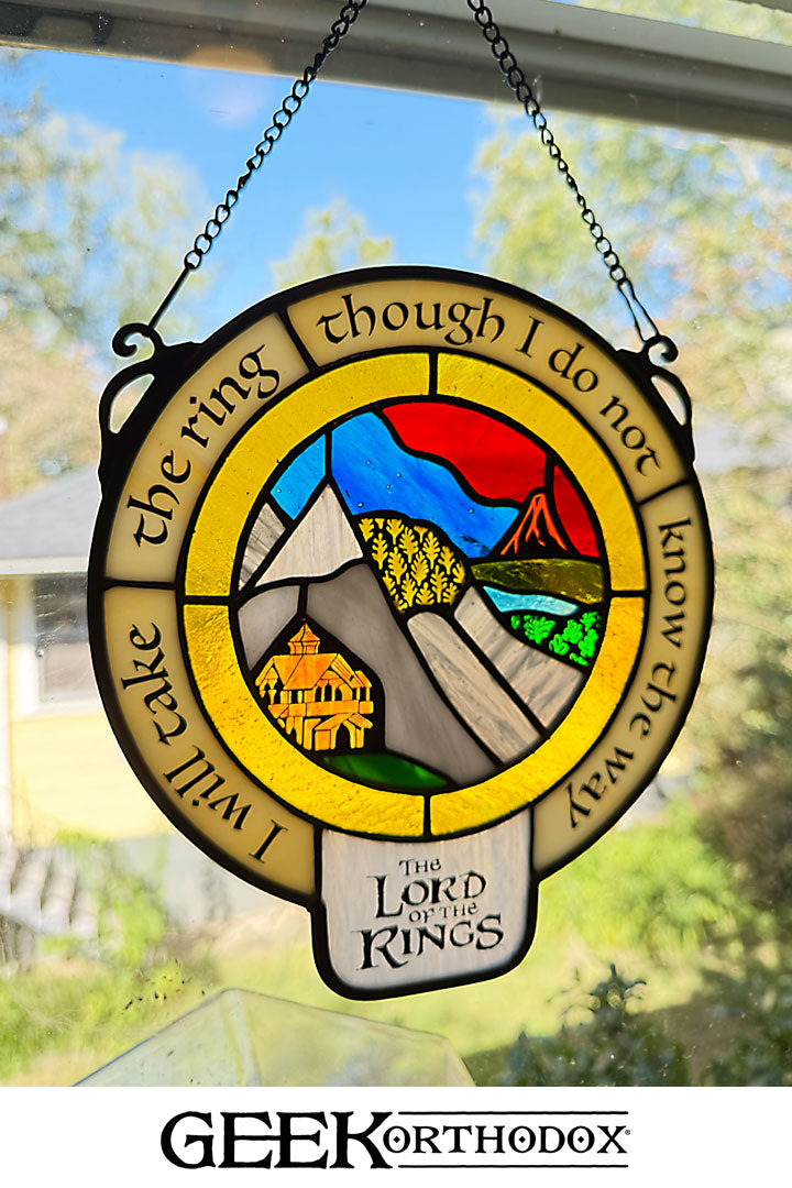 Middle-earth | I Will Take the Ring Stained Glass Suncatcher