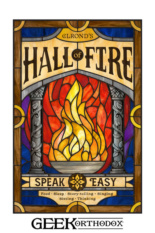 Middle-earth | Elrond’s Hall of Fire Stained Glass Window Cling