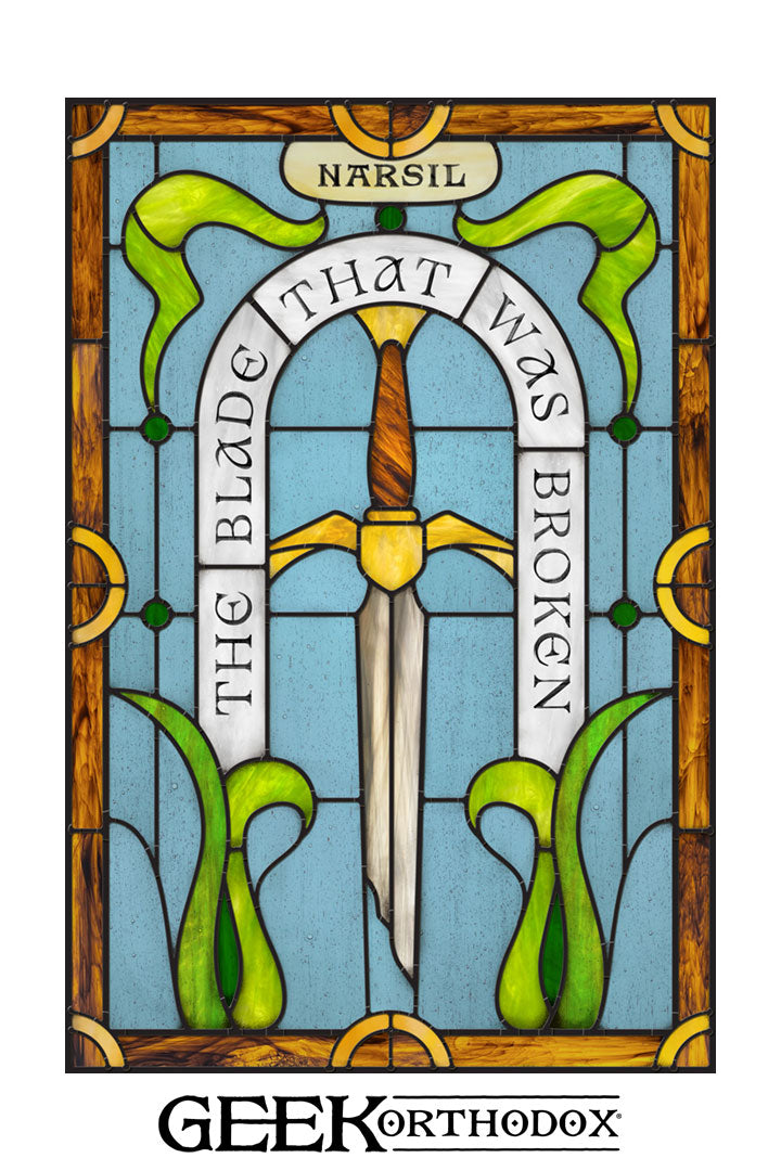 Officially Licensed Lord of the Rings Stained Glass - Middle-earth