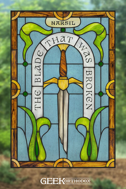 Middle-earth | Narsil Legendary Sword Stained Glass Window Cling