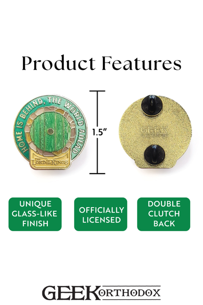 Middle-earth | Home is Behind Hobbit Walking Song Quote Enamel Pin