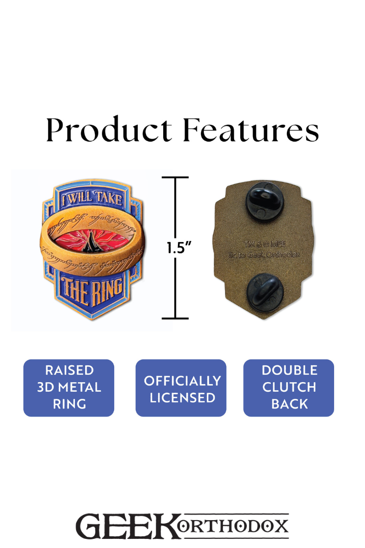 Middle-earth | I Will Take the Ring Enamel Pin