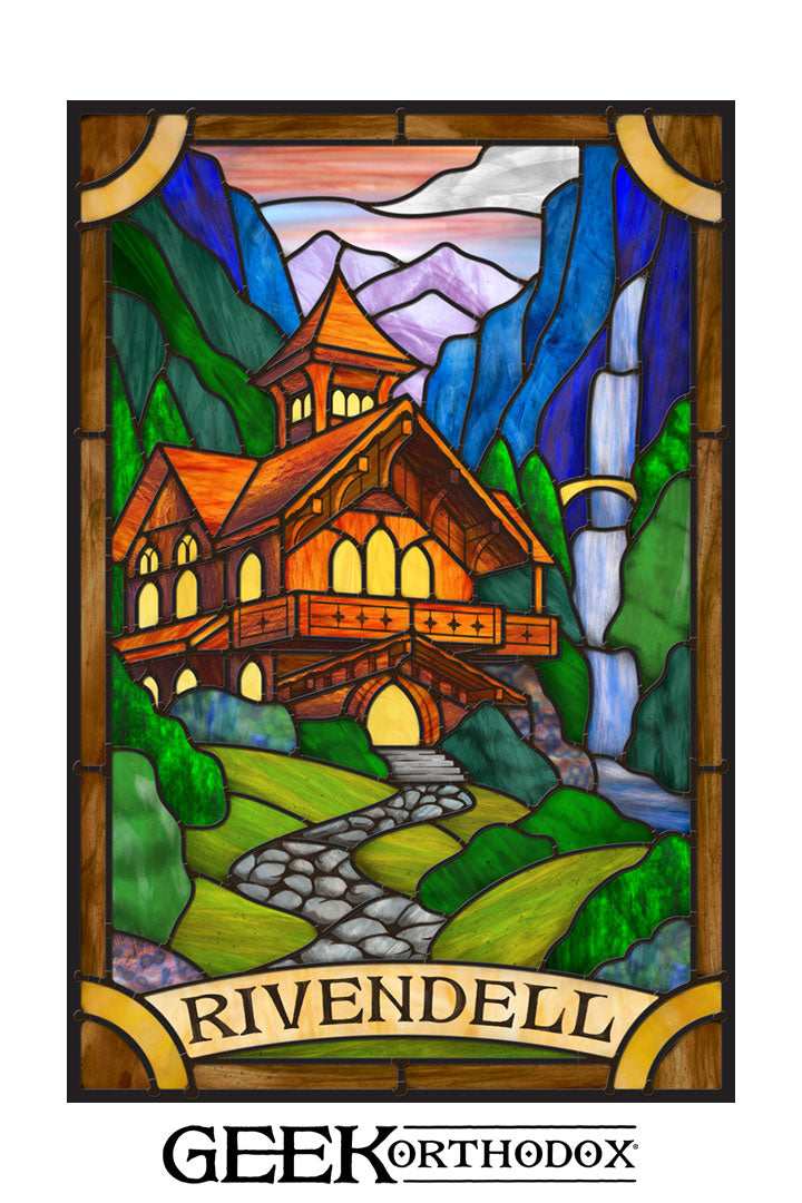 Middle-earth | Rivendell Last Homely House Stained Glass Window Cling