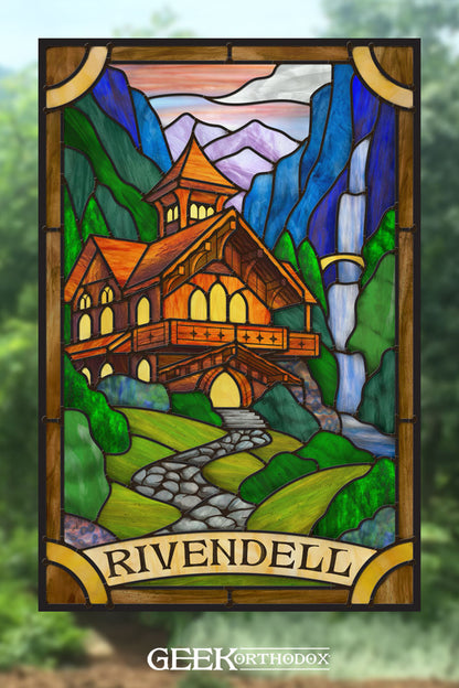 Middle-earth | Rivendell Last Homely House Stained Glass Window Cling