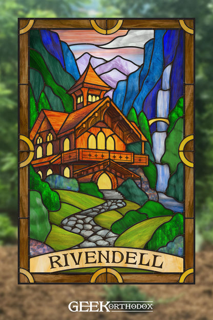 Middle-earth | Rivendell Last Homely House Stained Glass Window Cling