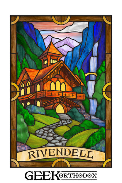 Middle-earth | Rivendell Last Homely House Stained Glass Window Cling