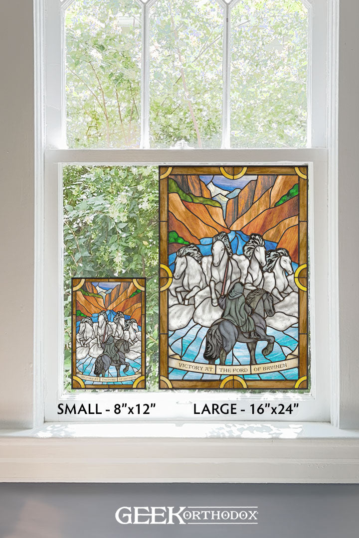 Middle-earth | At the Fords of Bruinen Stained Glass Window Cling