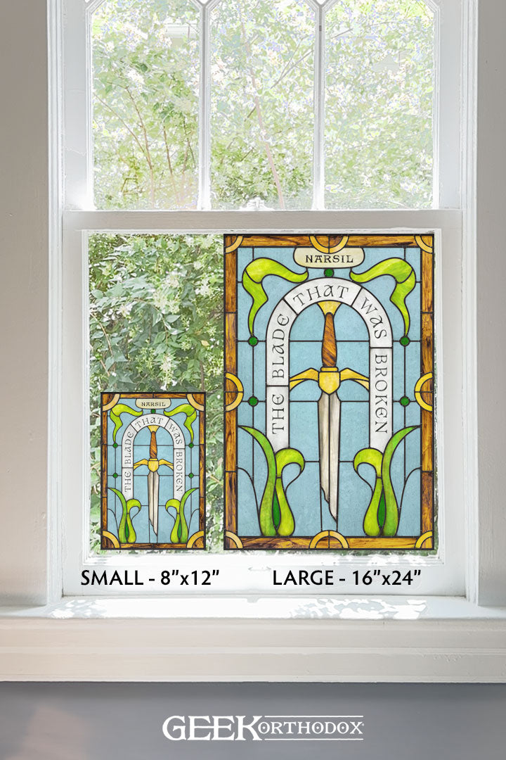 Middle-earth | Narsil Legendary Sword Stained Glass Window Cling