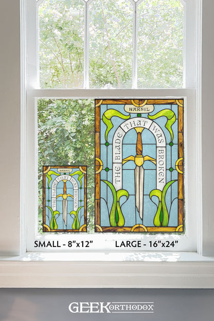 Middle-earth | Narsil Legendary Sword Stained Glass Window Cling