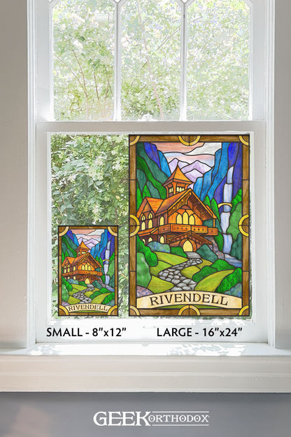 Middle-earth | Rivendell Last Homely House Stained Glass Window Cling