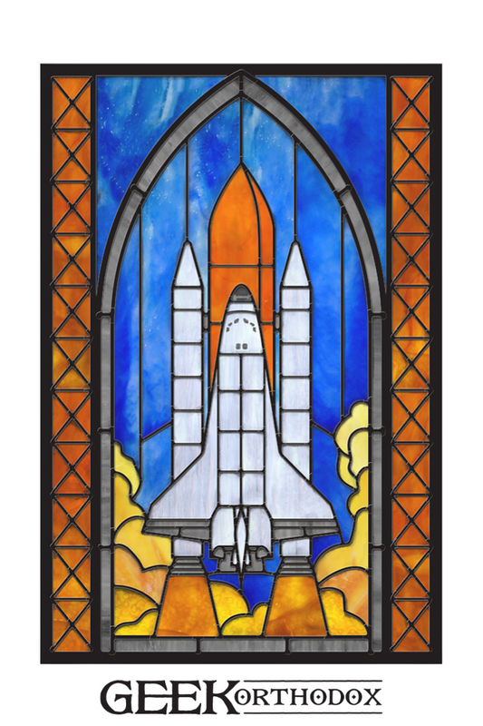 Space Shuttle - Stained Glass window cling