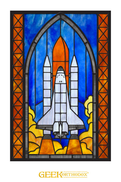 Space Shuttle - Stained Glass window cling