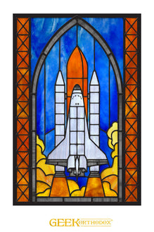 Space Shuttle - Stained Glass window cling