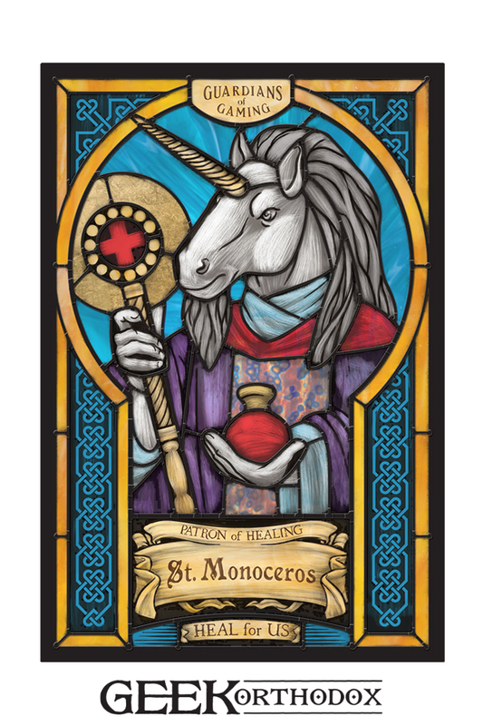 St. Monoceros - Stained Glass window cling