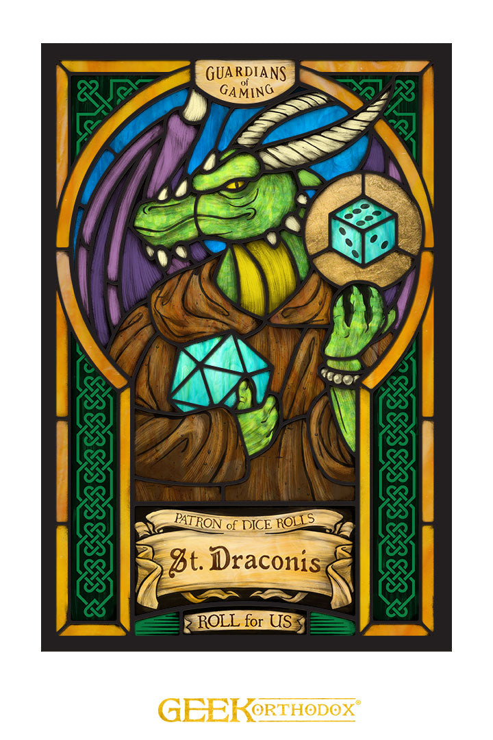 St. Draconis - Stained Glass window cling