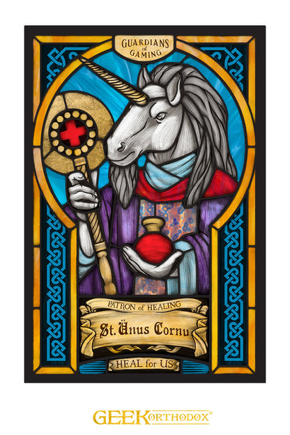 St. Monoceros - Stained Glass window cling