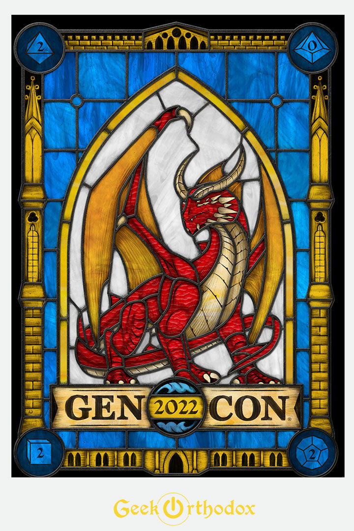 Gen Con 2022 - Stained Glass window cling